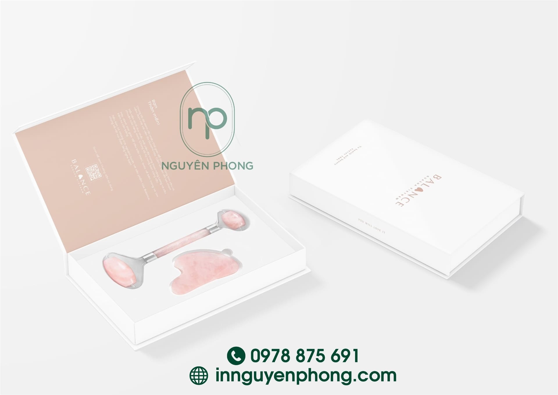 in hộp carton lạnh kèm khay định hình đựng đá massage